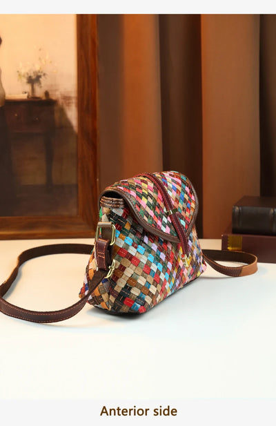 Crossbody bag, handwoven, bohemian style, for women