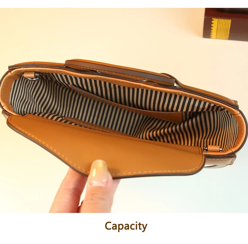 Saddle bag, crossbody, retro style, for women