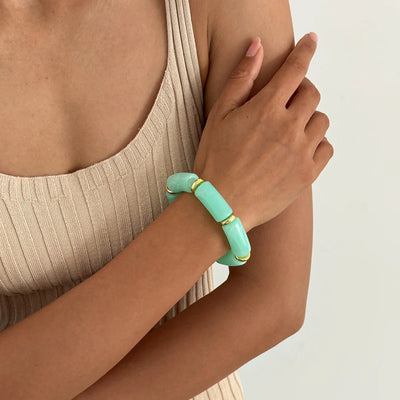 Retro acrylic charm bangle for women – ARIANA