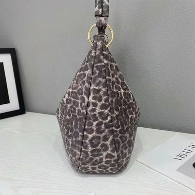 Evening clutch with leopard print and sequins for women