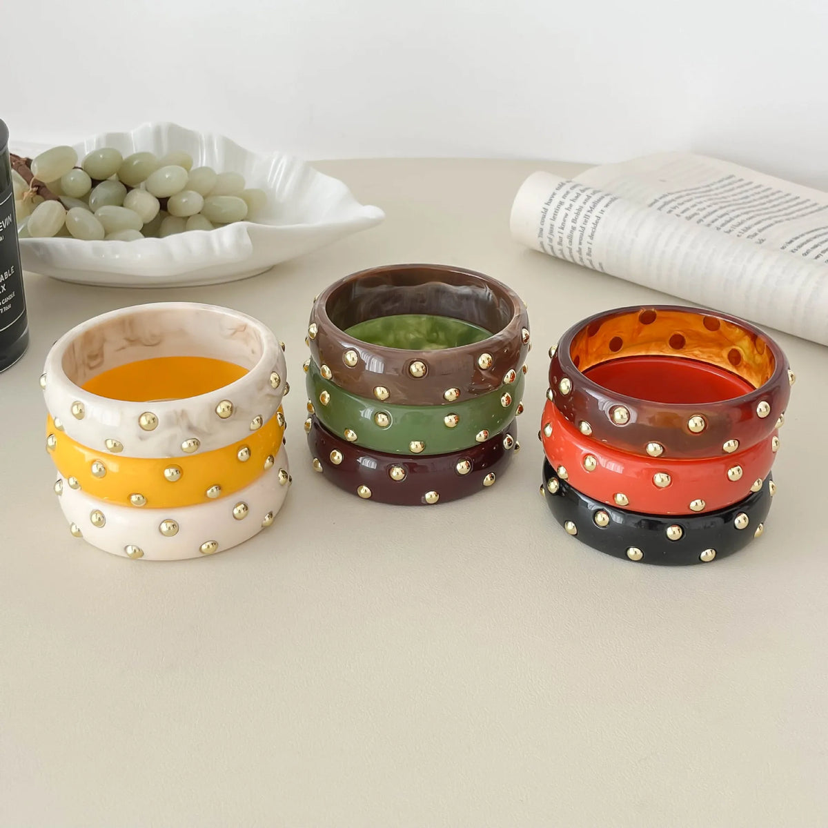 Chunky beaded bangle for women – ARIANA