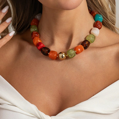 Boho acrylic choker necklace for women – ARIANA