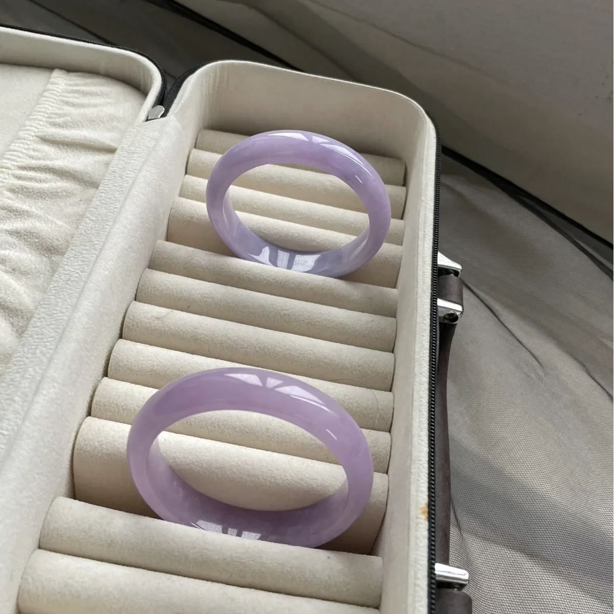 Lavender jade bangle bracelet for women – ARIANA