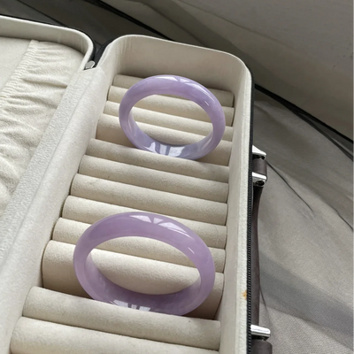 Lavender jade bangle bracelet for women – ARIANA