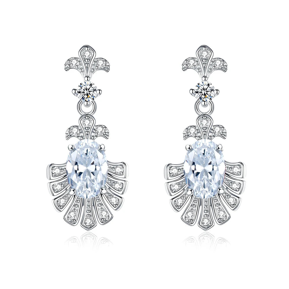 Diamond-simulant stud earrings in S925 silver for women – ARIANA