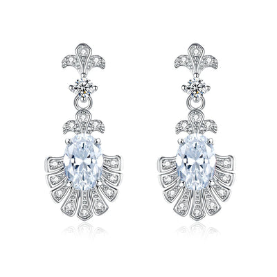 Diamond-simulant stud earrings in S925 silver for women – ARIANA