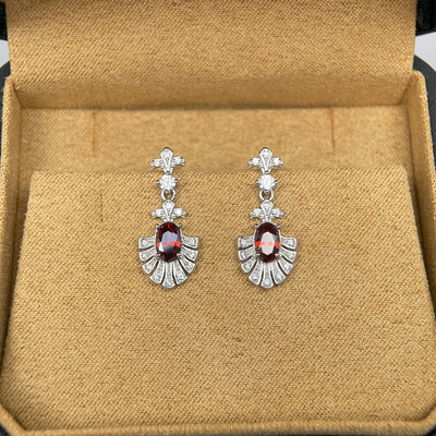 Diamond-simulant stud earrings in S925 silver for women – ARIANA