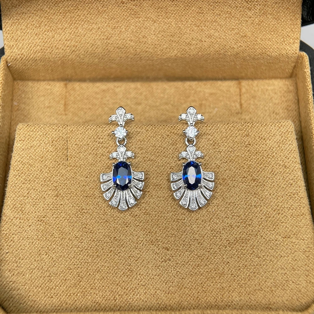 Diamond-simulant stud earrings in S925 silver for women – ARIANA
