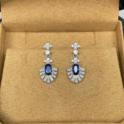 Diamond-simulant stud earrings in S925 silver for women – ARIANA
