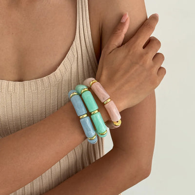 Acrylic bangle with charm detail for women