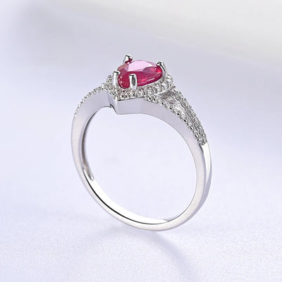 Ruby gemstone ring in 925 sterling silver for women – ARIANA