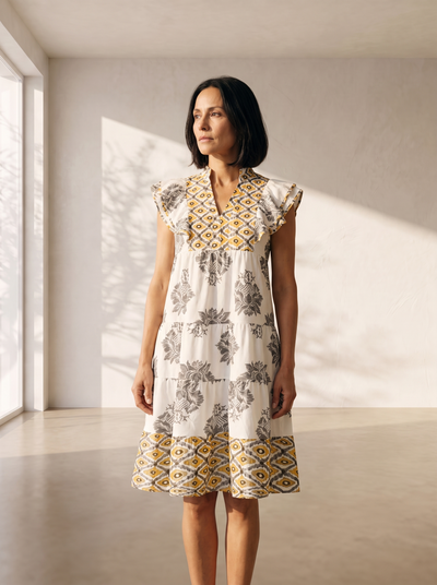 Floral V-neck summer dress for women – ARIANA