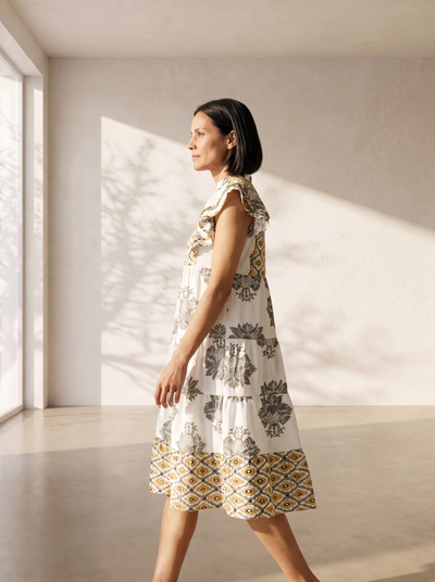 Floral V-neck summer dress for women – ARIANA