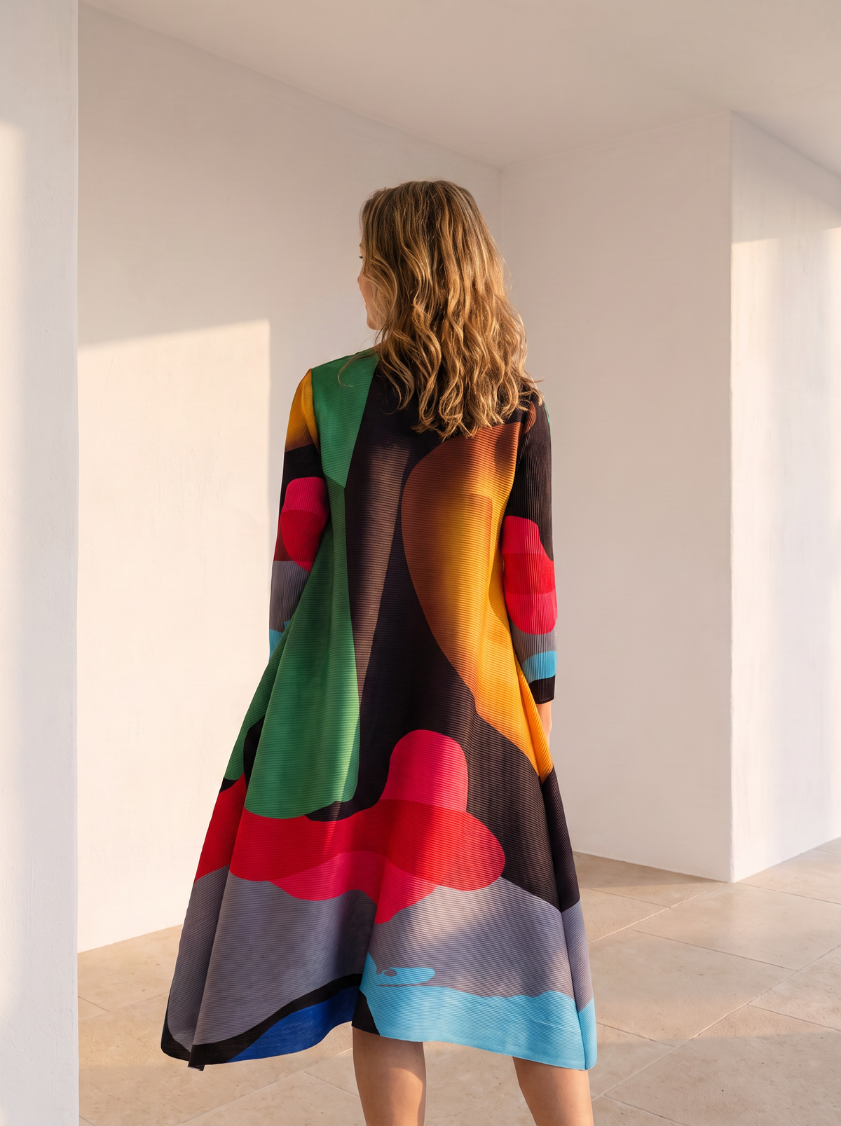 Pleated A-line dress for women – ARIANA