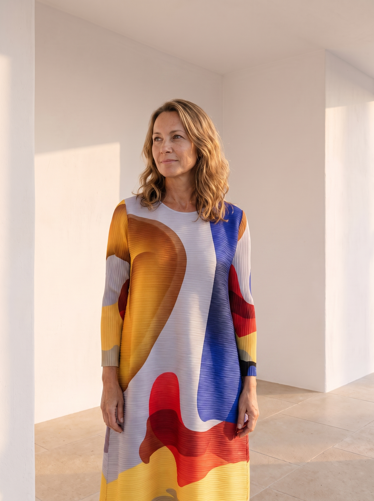 Pleated A-line dress for women – ARIANA