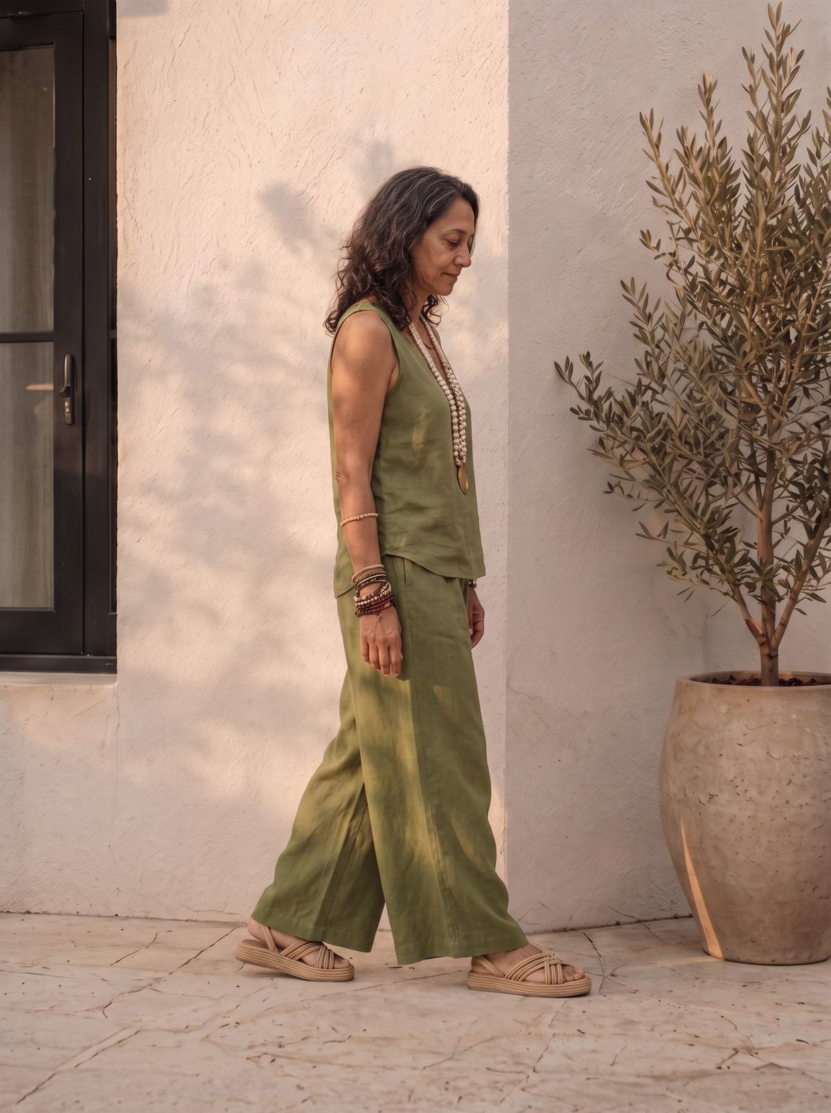 Vest top and high-waist pants set for women – ARIANA