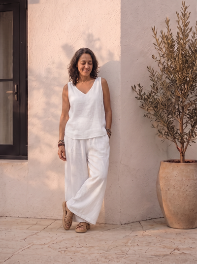 Vest top and high-waist pants set for women – ARIANA
