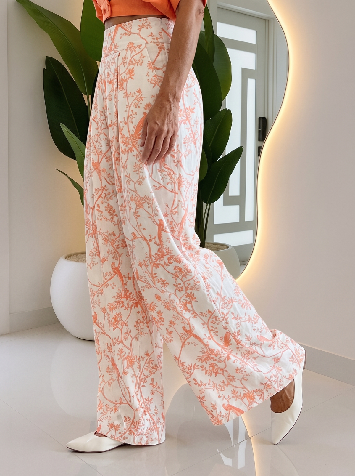 Floral print trousers for women – ARIANA