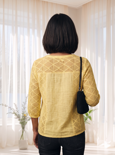 Crochet boho top with tassel detail for women – ARIANA