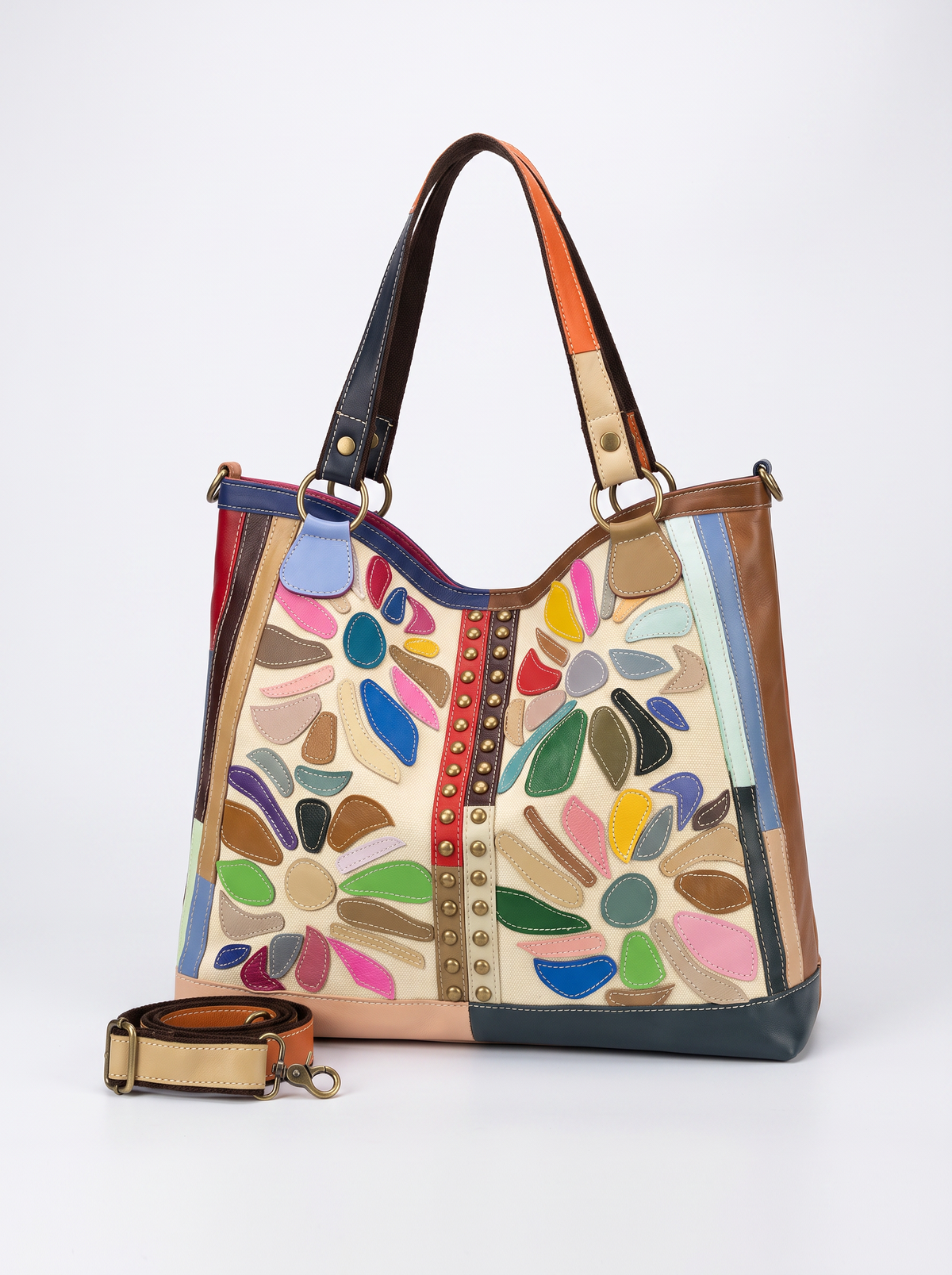 Cowhide leather shoulder tote for women – ARIANA