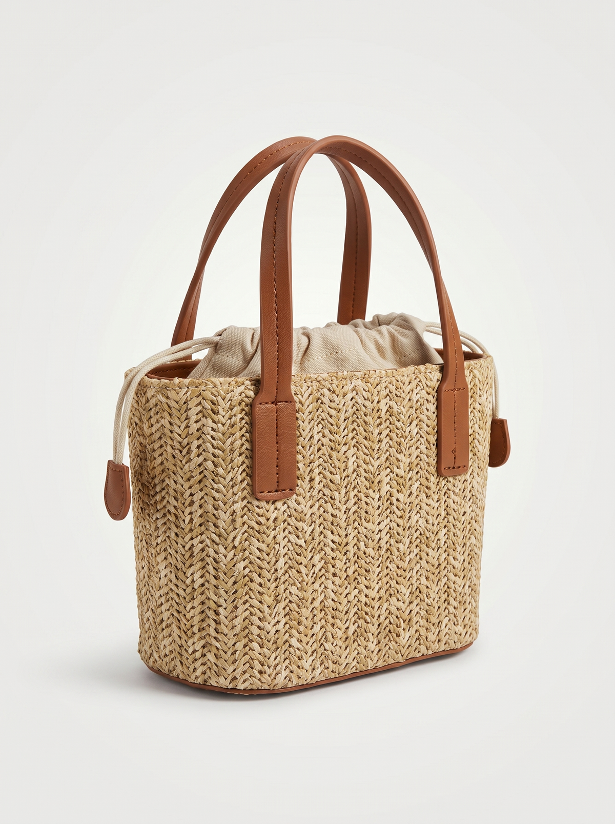 Woven straw bucket bag for women – ARIANA