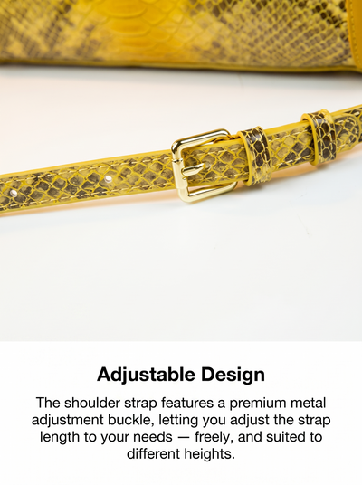 Tote bag with snake print and bamboo handle for women