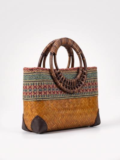Handwoven bamboo rattan bag for women – ARIANA