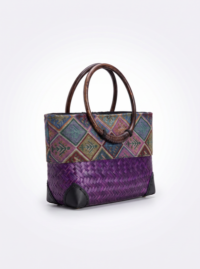 Handwoven bamboo rattan bag for women – ARIANA