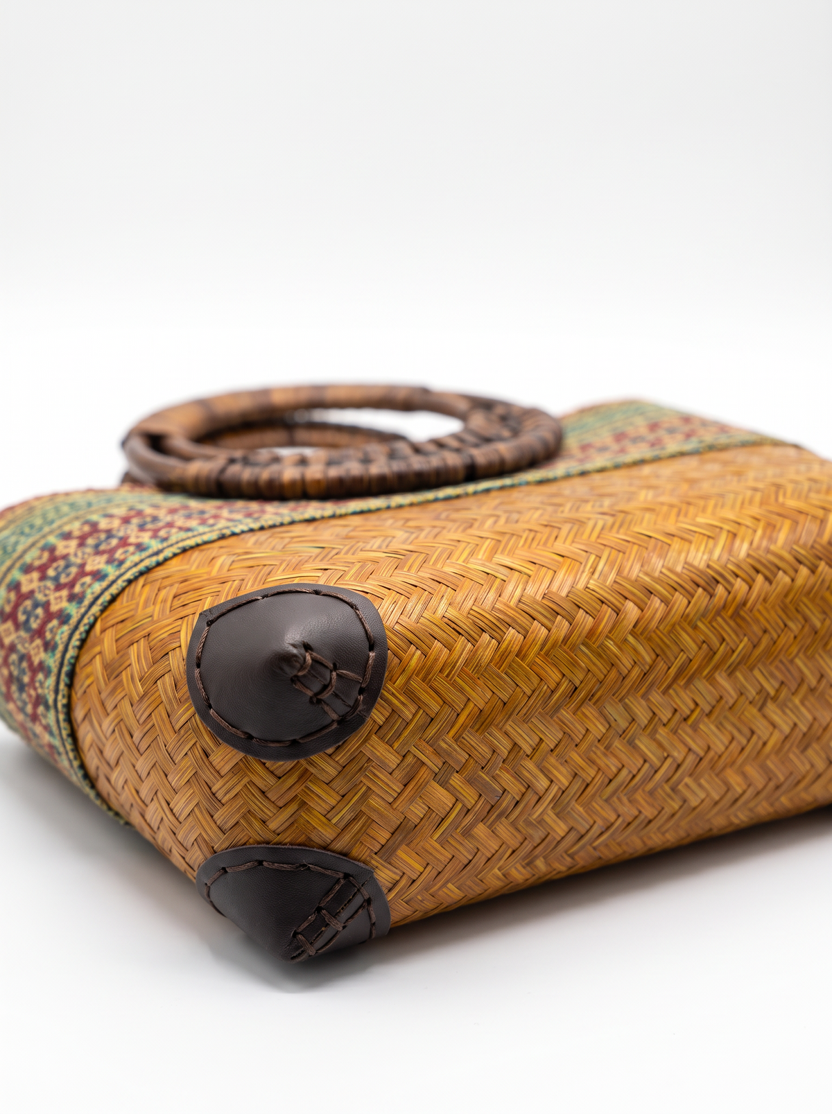 Rattan bag, handwoven from bamboo, for women