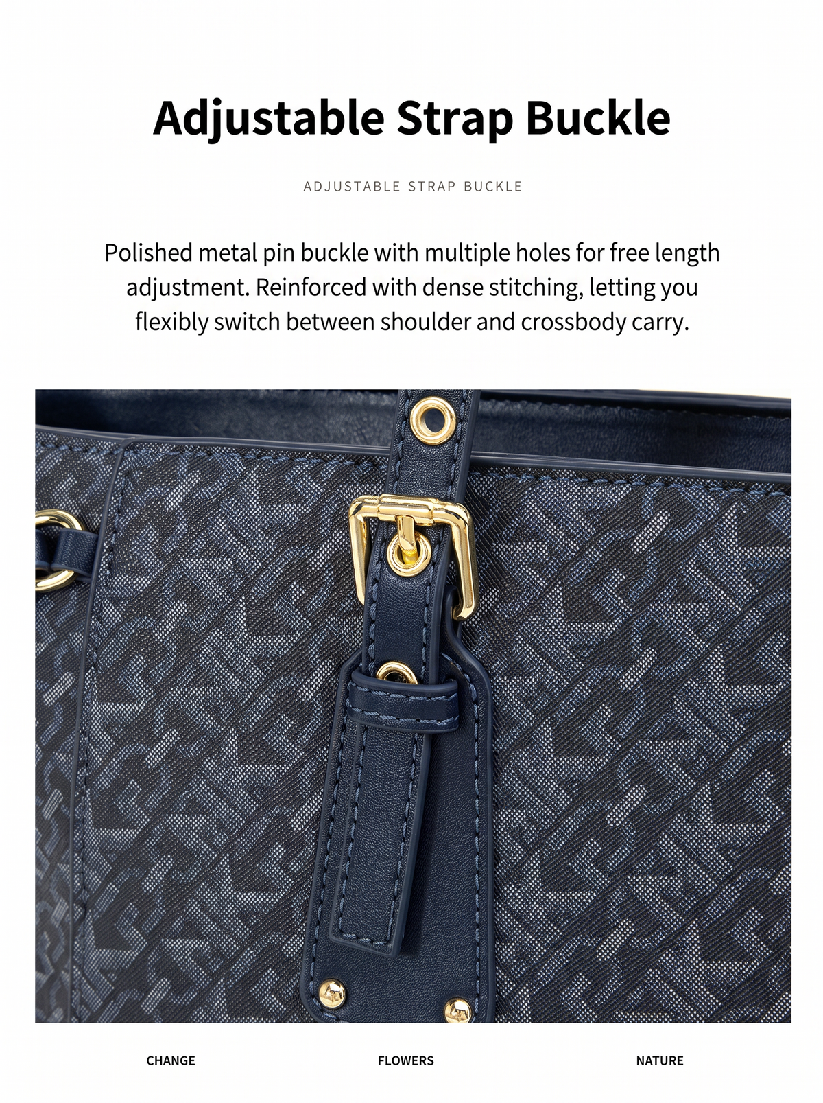 Drawstring tote bag with monogram print for women
