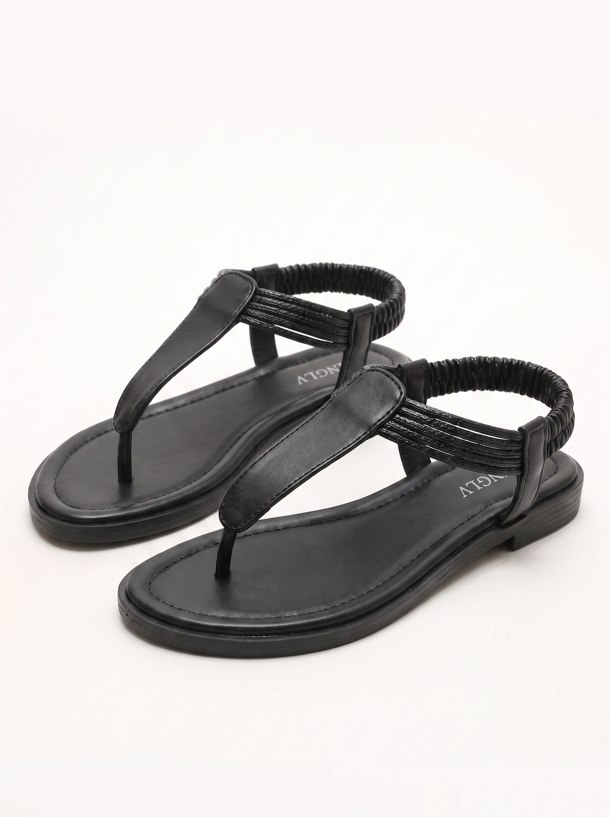 Huarache-style flat sandals, woven, for women