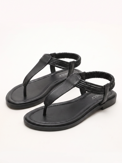 Huarache-style flat sandals, woven, for women