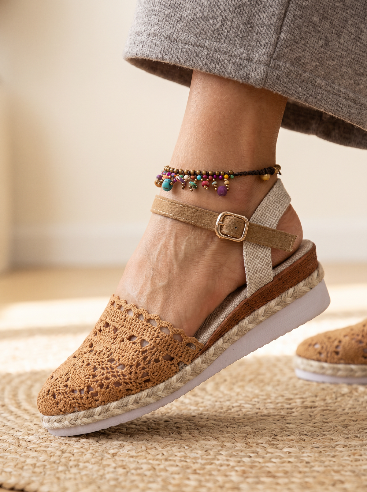 Wedge buckle mule sandals for women – ARIANA