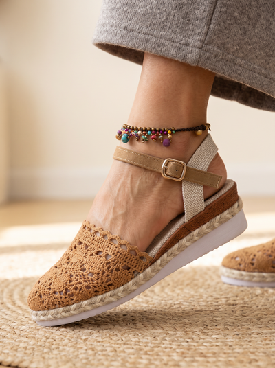Wedge buckle mule sandals for women – ARIANA