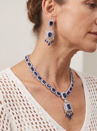 Jewel-tone drop jewelry set for women – ARIANA