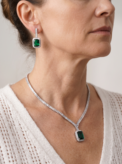 Vintage zircon bridal jewelry set for women – ARIANA