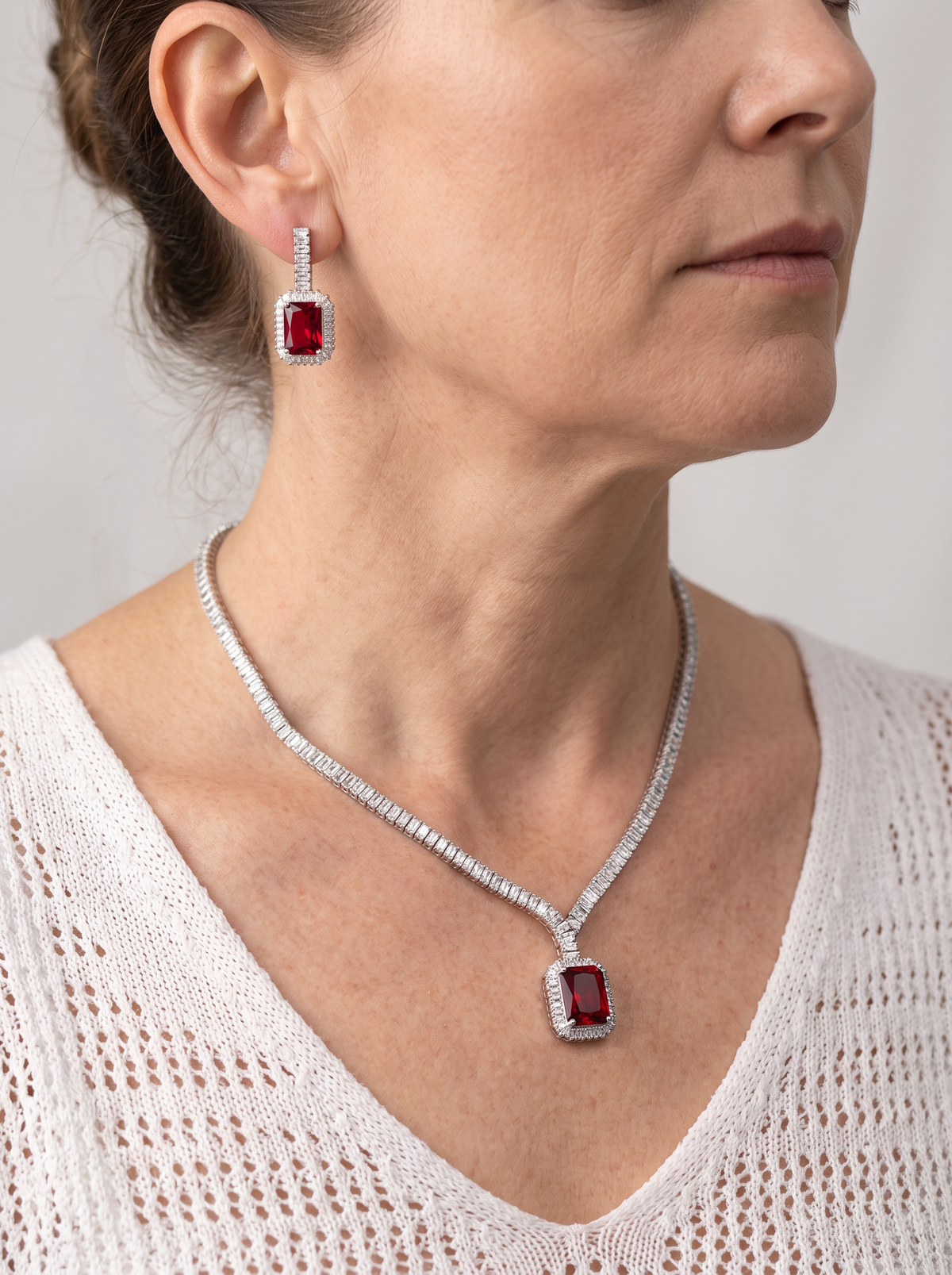 Vintage zircon bridal jewelry set for women – ARIANA