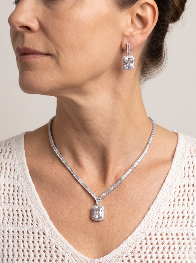 Vintage zircon bridal jewelry set for women – ARIANA