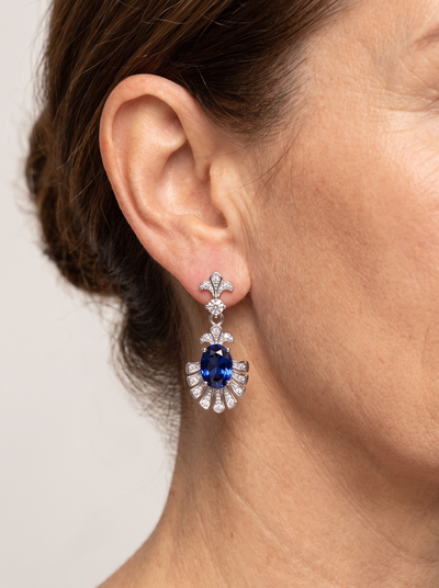 Diamond-simulant stud earrings in S925 silver for women – ARIANA