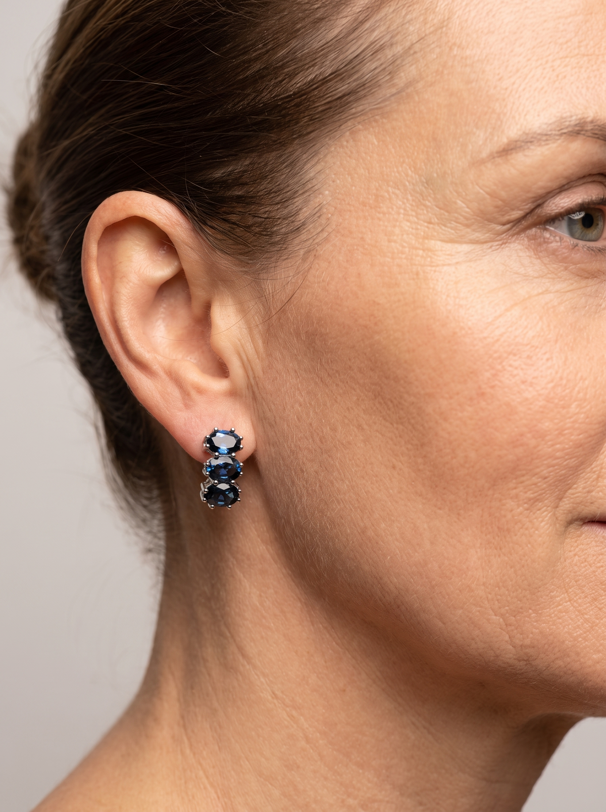 Natural London blue topaz ring and earring set for women – ARIANA