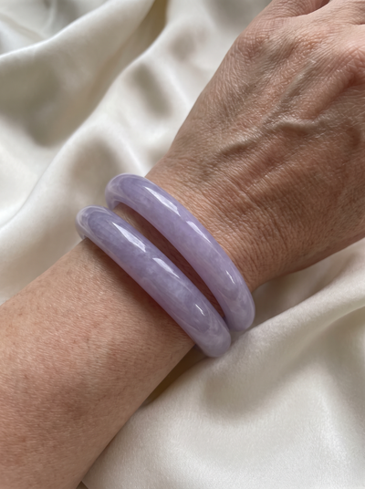 Lavender jade bangle bracelet for women – ARIANA