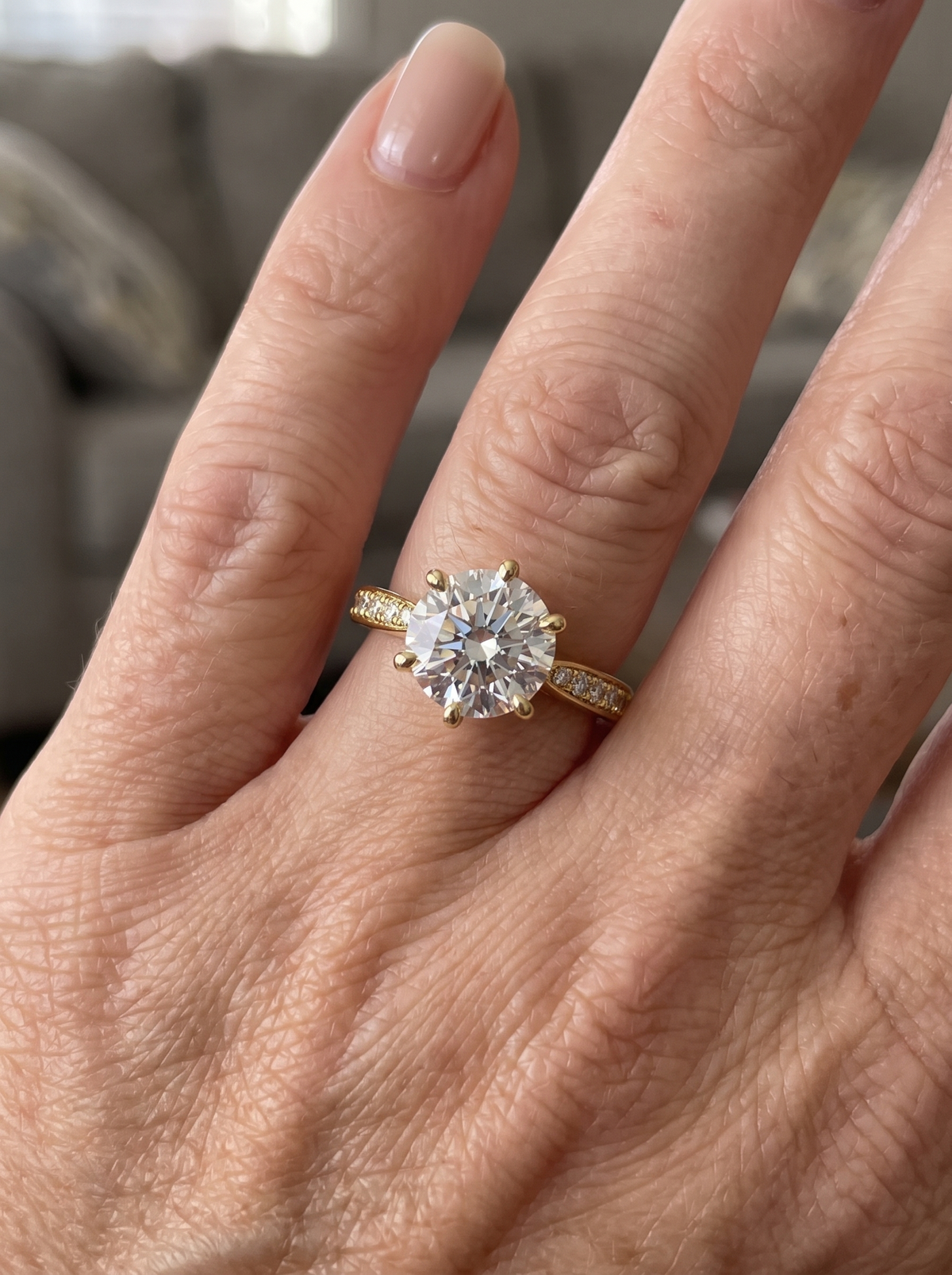 Moissanite wedding ring, 18K gold-plated, for women – ARIANA