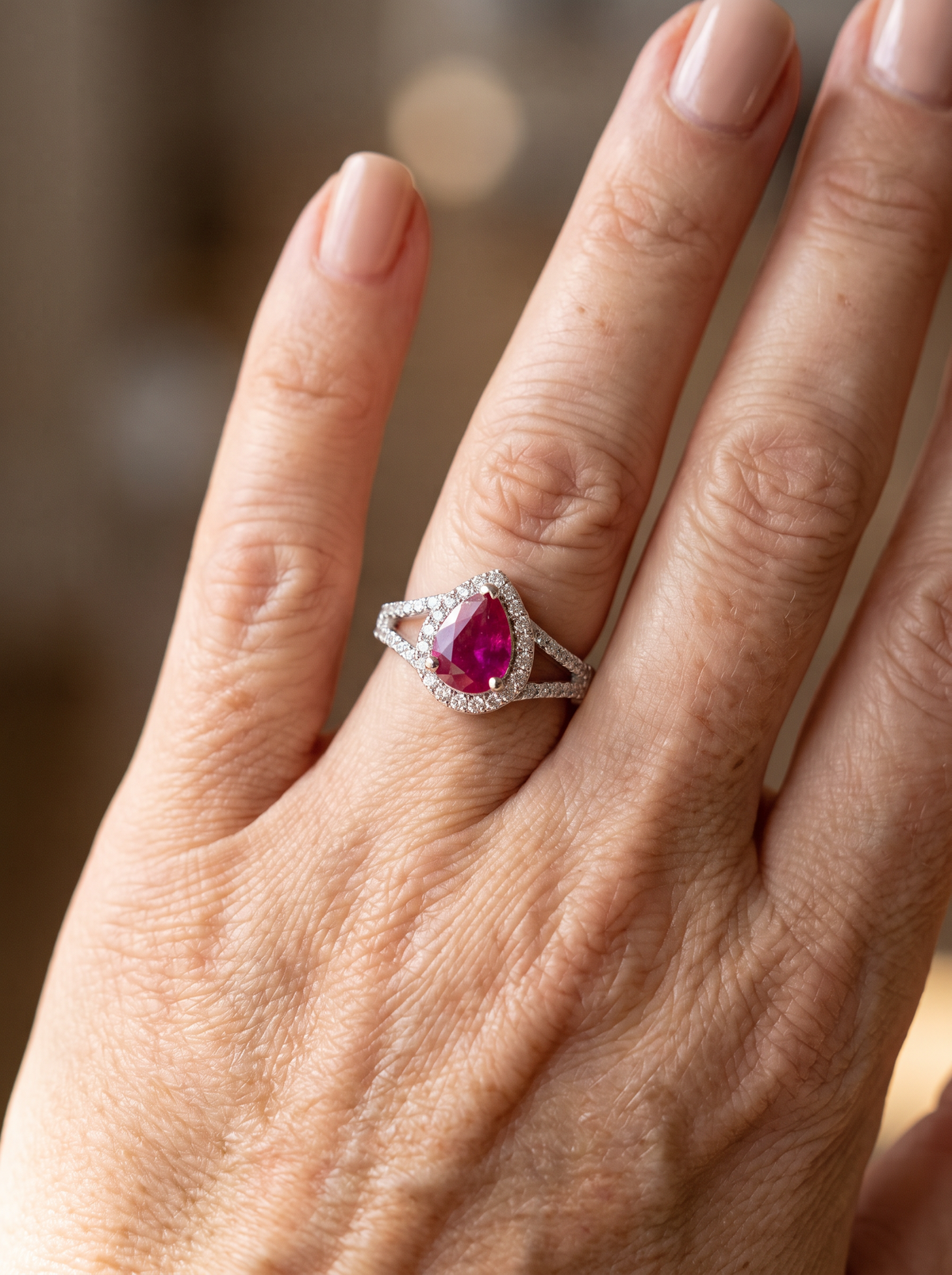 Ruby gemstone ring in 925 sterling silver for women – ARIANA