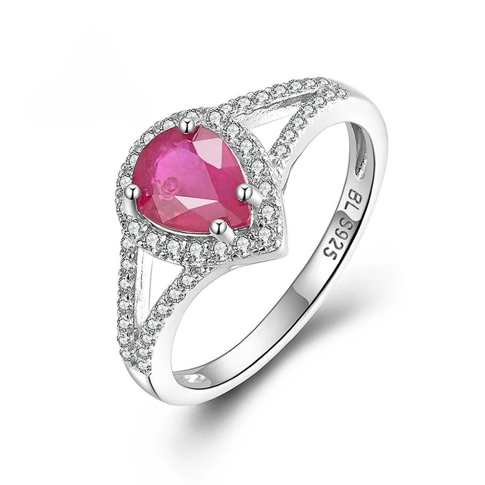 Ruby gemstone ring in 925 sterling silver for women – ARIANA